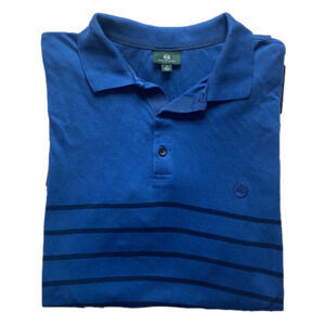 AG Adriano Goldschmied Blue with Navy Blue Stripes Polo Shirt